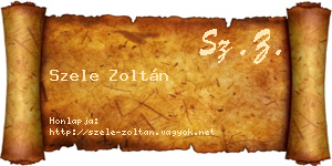 Szele Zoltán névjegykártya