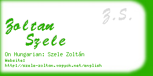 zoltan szele business card
