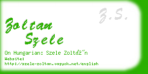 zoltan szele business card